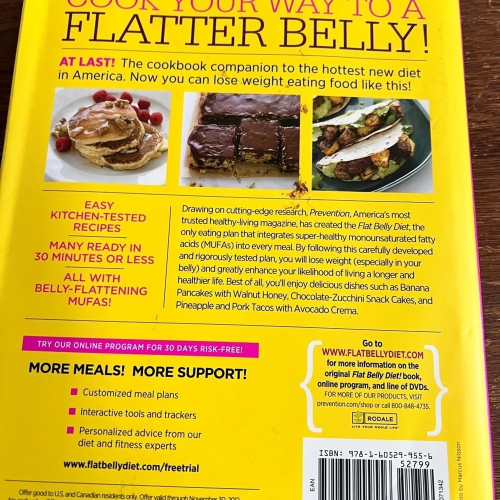 Flat Belly Diet! Cookbook • 200 MUFA Recipes • 2008 Hardcover